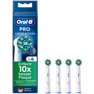 Braun Elektrische Zahnbürste Oral-B Pro Cross Action Aufsteckbürsten 4er-Pack