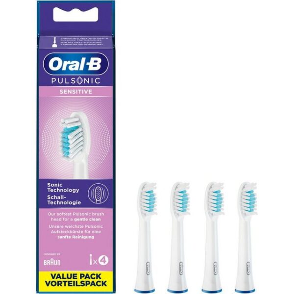 Braun Elektrische Zahnbürste Oral-B Pulsonic Sensitive 4er