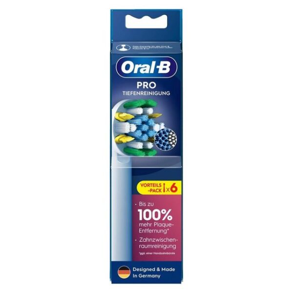 Oral-B Aufsteckbürsten Oral-B Pro Tiefenreinigung Ersatz-Bürstenköpfe 6stk. - Zahnbürste (1er