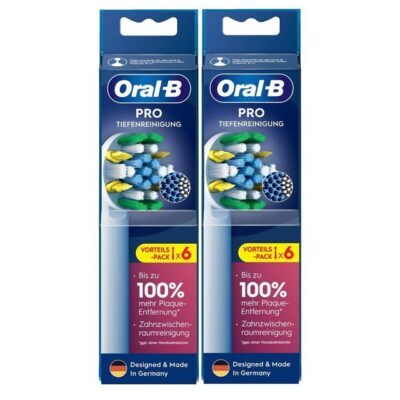 Oral-B Aufsteckbürsten Oral-B Pro Tiefenreinigung Ersatz-Bürstenköpfe 6stk. - Zahnbürste (2er