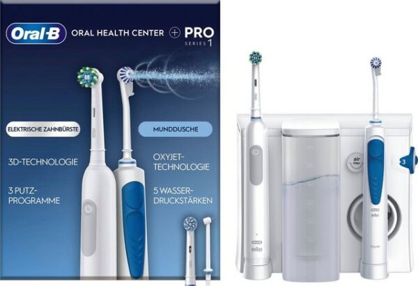 Oral-B Munddusche Oral Health Center, mit PRO Series 1 elektrische Zahnbürste