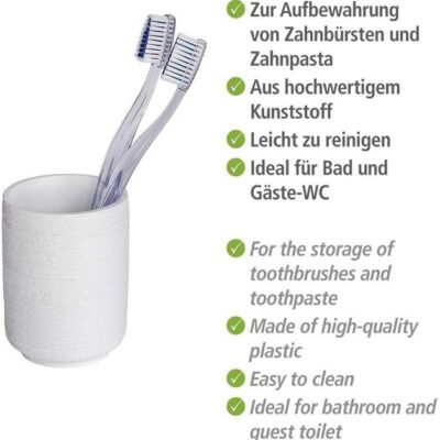 WENKO Zahnputzbecher, Zahnputzbecher Goa Neo, hochwertiger Zahnbürstenhalter für Zahnbürste