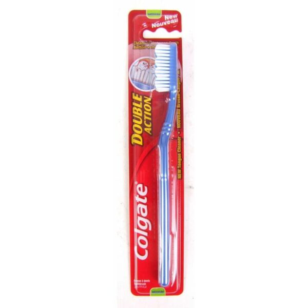 12x Colgate Zahnbürste Double Action Medium mit Zungenreiniger