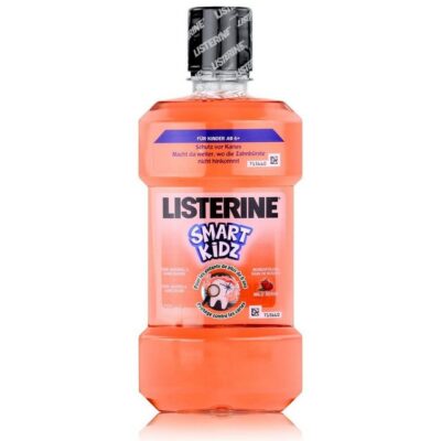 Listerine Mundspülung, Listerine Smart Kidz Mild Berry 500ml - Ohne Alkohol & ohne Zucker (1e