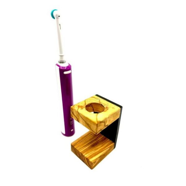 Olivenholz-erleben Zahnbürstenhalter Halterung für deine elektrische Zahnbürste, (1-St), antibakterielle Wirkung, resistent gegenüber Feuchtigkeit