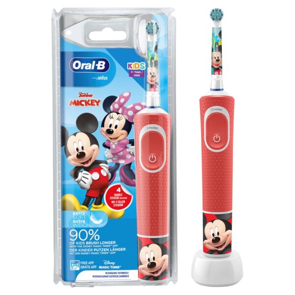 Oral-B - Elektrische Zahnbürste 'Vitality Kids - Mickey Mouse' in Rot