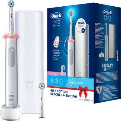 Oral-B Elektrische Zahnbürste Pro 3 3500 White Edition - Elektrische Zahnbürste - weiß
