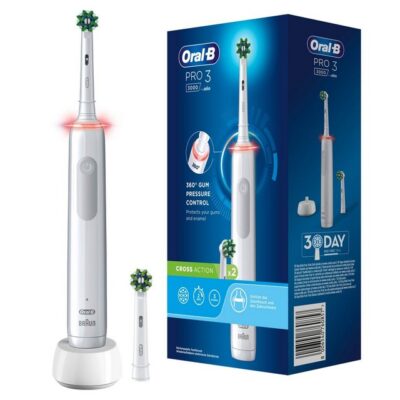 Oral-B Elektrische Zahnbürste Pro 3 - Cross Action - White