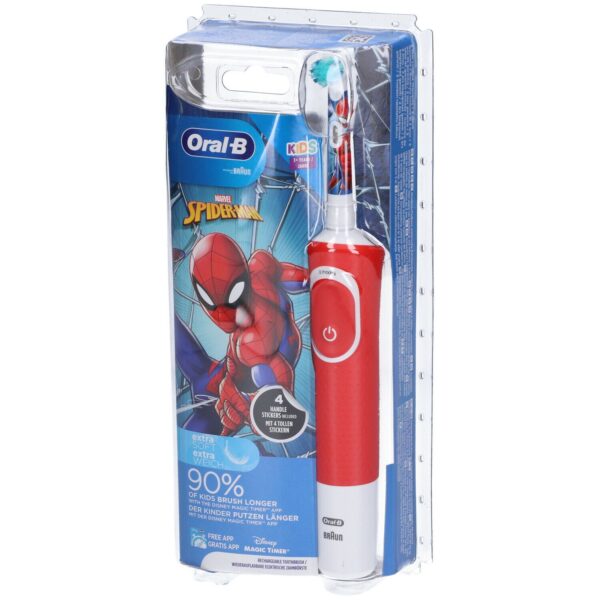 Oral-B - Elektrische Zahnbürste 'Vitality 100 Kids Spiderman Cls' in Rot