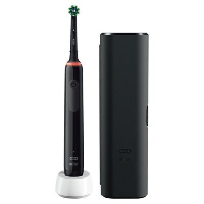 Oral-B Elektrische Zahnbürste Zahnbürste Pro 3 3500 Black Edition mit Reiseetui